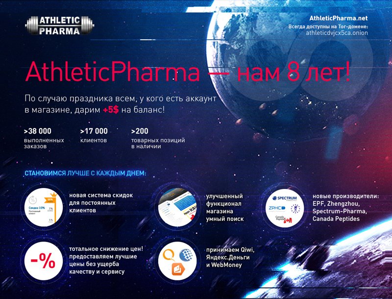 AthleticPharma - 14 лет честной работы! РФ=>РФ - Бодибилдинг форум AnabolicShops